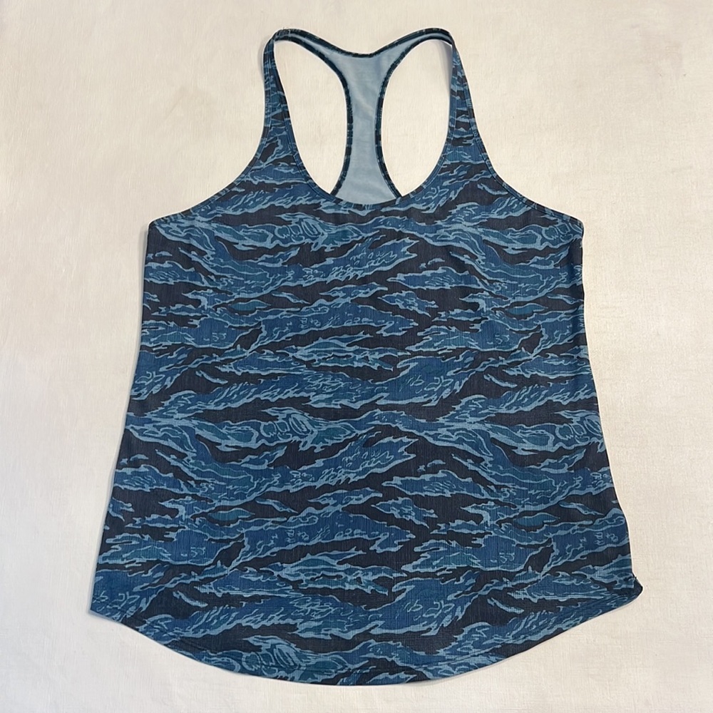 lululemon athletica Navy and Blue Abstract Racerback Tank